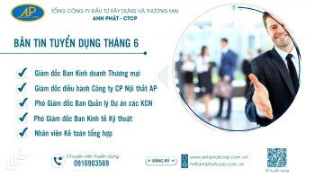 BẢN TIN TUYỂN DỤNG THÁNG 06